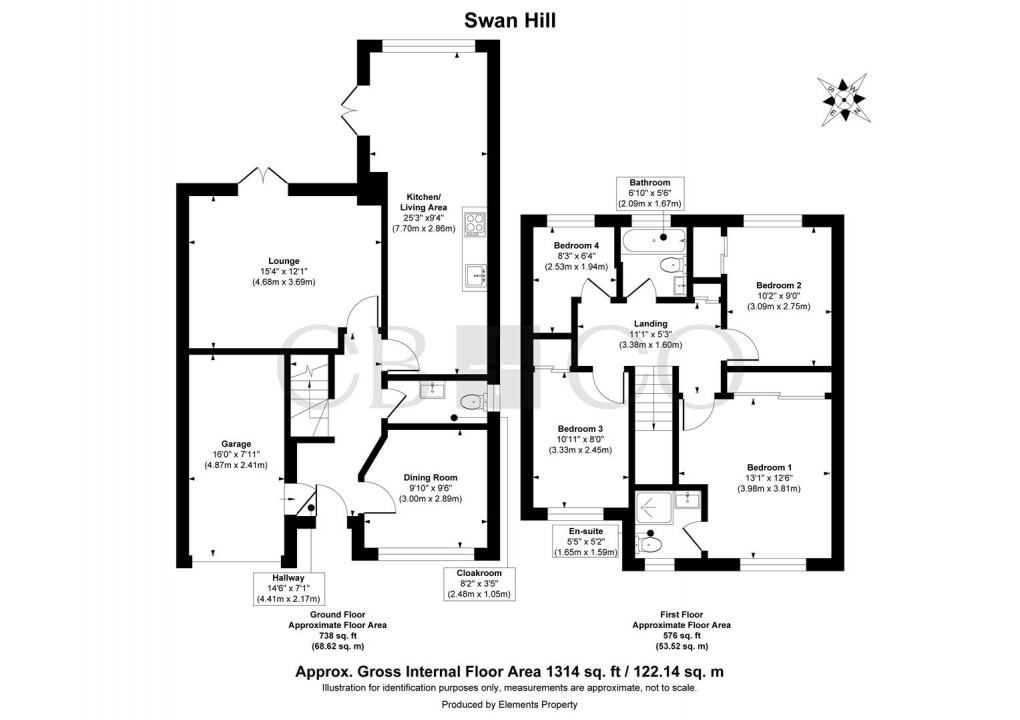 Floorplan for Swan Hill, Mickleover, Derby