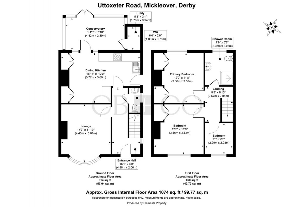 Floorplan for Uttoxeter Road, Mickleover, Derby