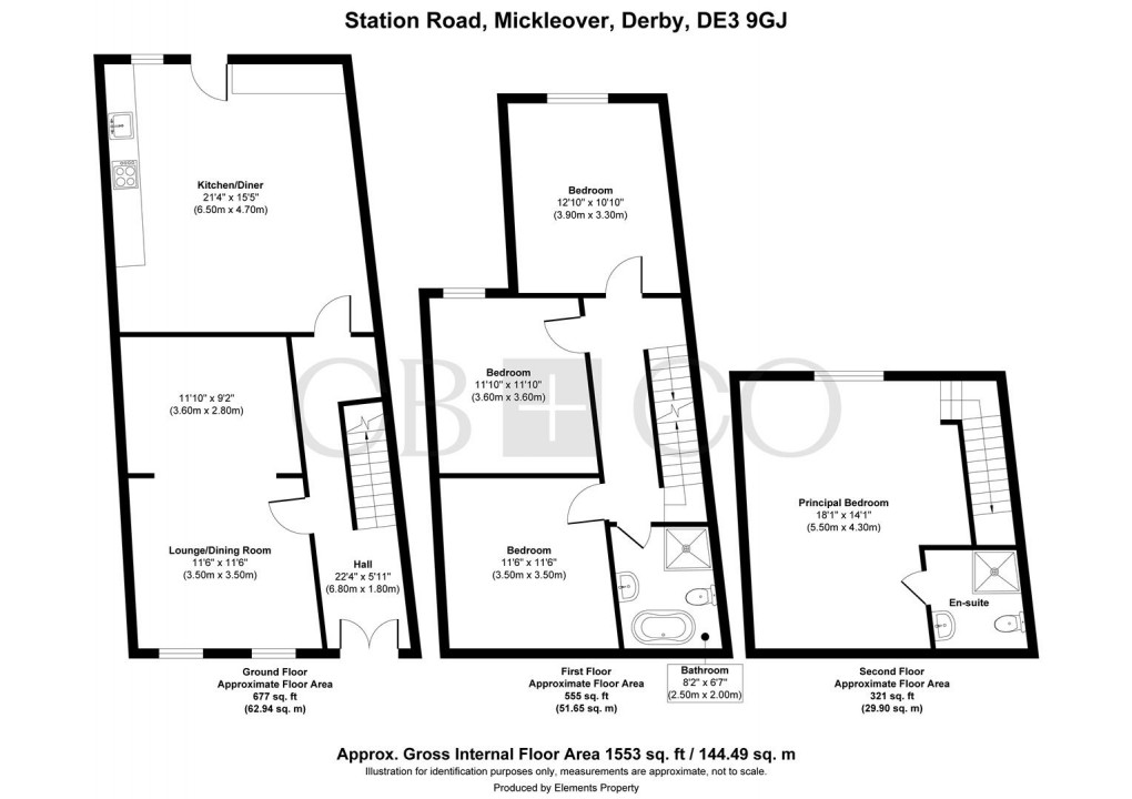 Floorplan for Station Road, Mickleover, Derby