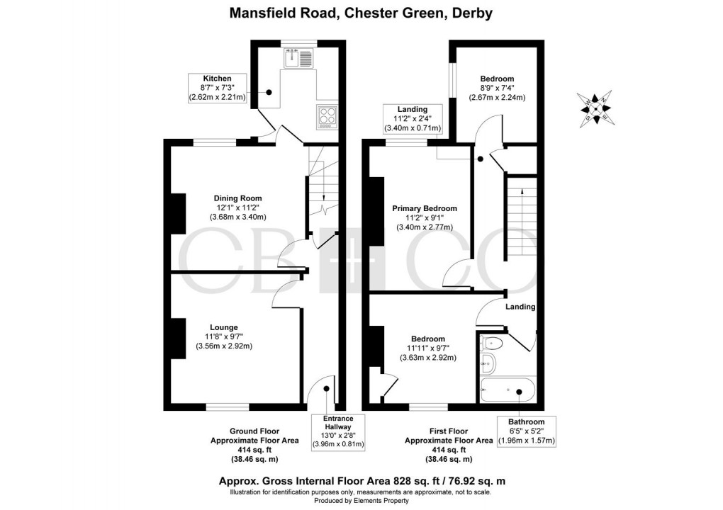 Floorplan for Mansfield Road, Chester Green, Derby